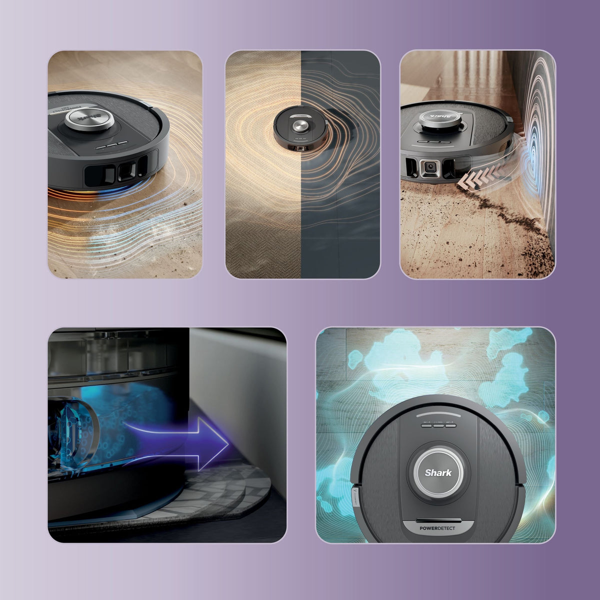 Shark PowerDetect 2-in-1 Robot Vacuum and Mop with NeverTouch Base, Self-Empty, Pet-Friendly, Advanced Edge Cleaning