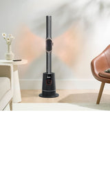 Shark TurboBlade Cool + Heat Oscillating Tower, 2-in-1 Bladeless Fan & Heater, with Remote Control, Black