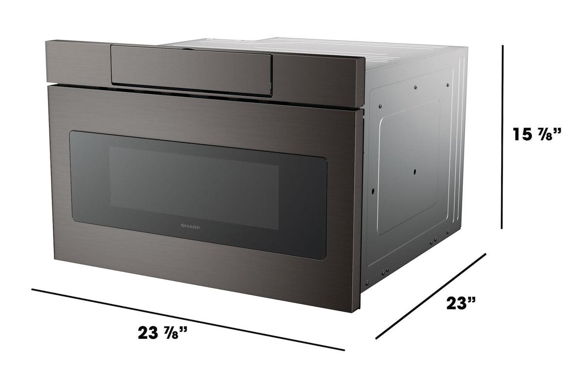 Sharp Black Stainless Steel Microwave Drawer Oven, 24-in