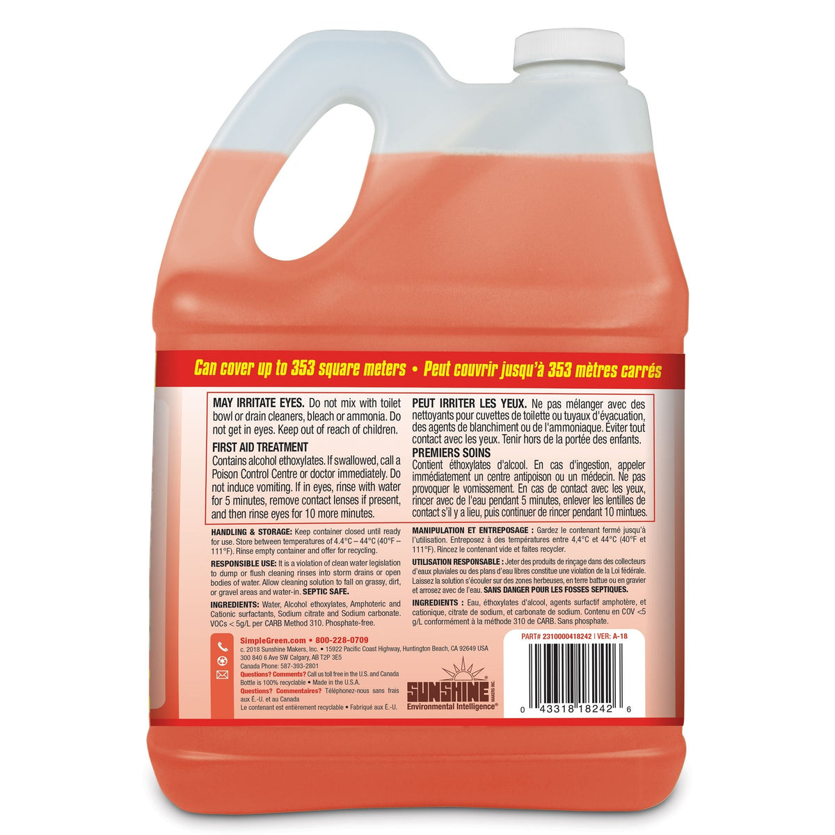 Siding & Masonry Pressure Washer Detergent, 4L