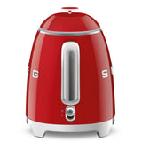50's 1400W Retro Style Electric Mini Countertop Kettle with Cordless Base, Red, 0.8-L
