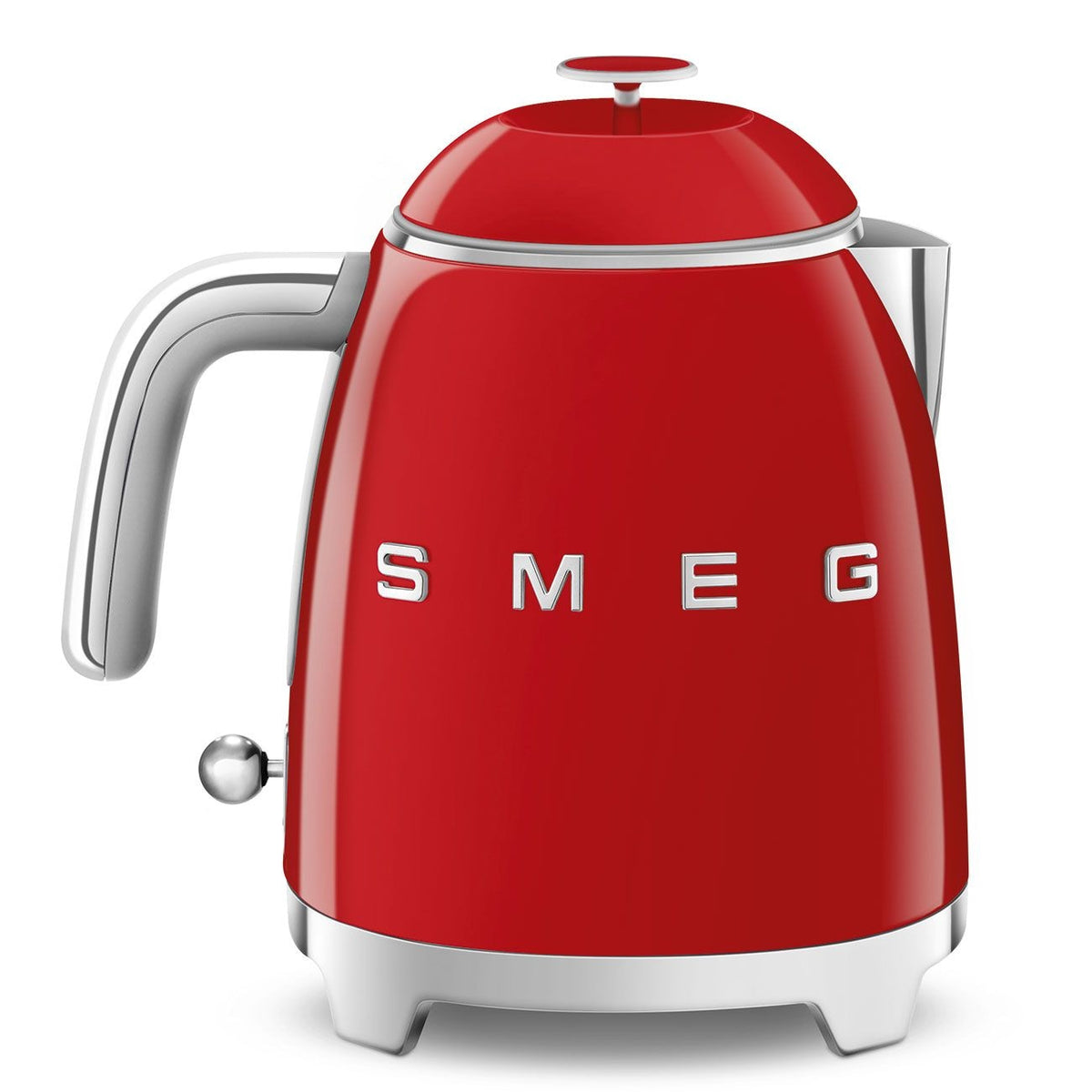 50's 1400W Retro Style Electric Mini Countertop Kettle with Cordless Base, Red, 0.8-L