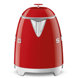 50's 1400W Retro Style Electric Mini Countertop Kettle with Cordless Base, Red, 0.8-L