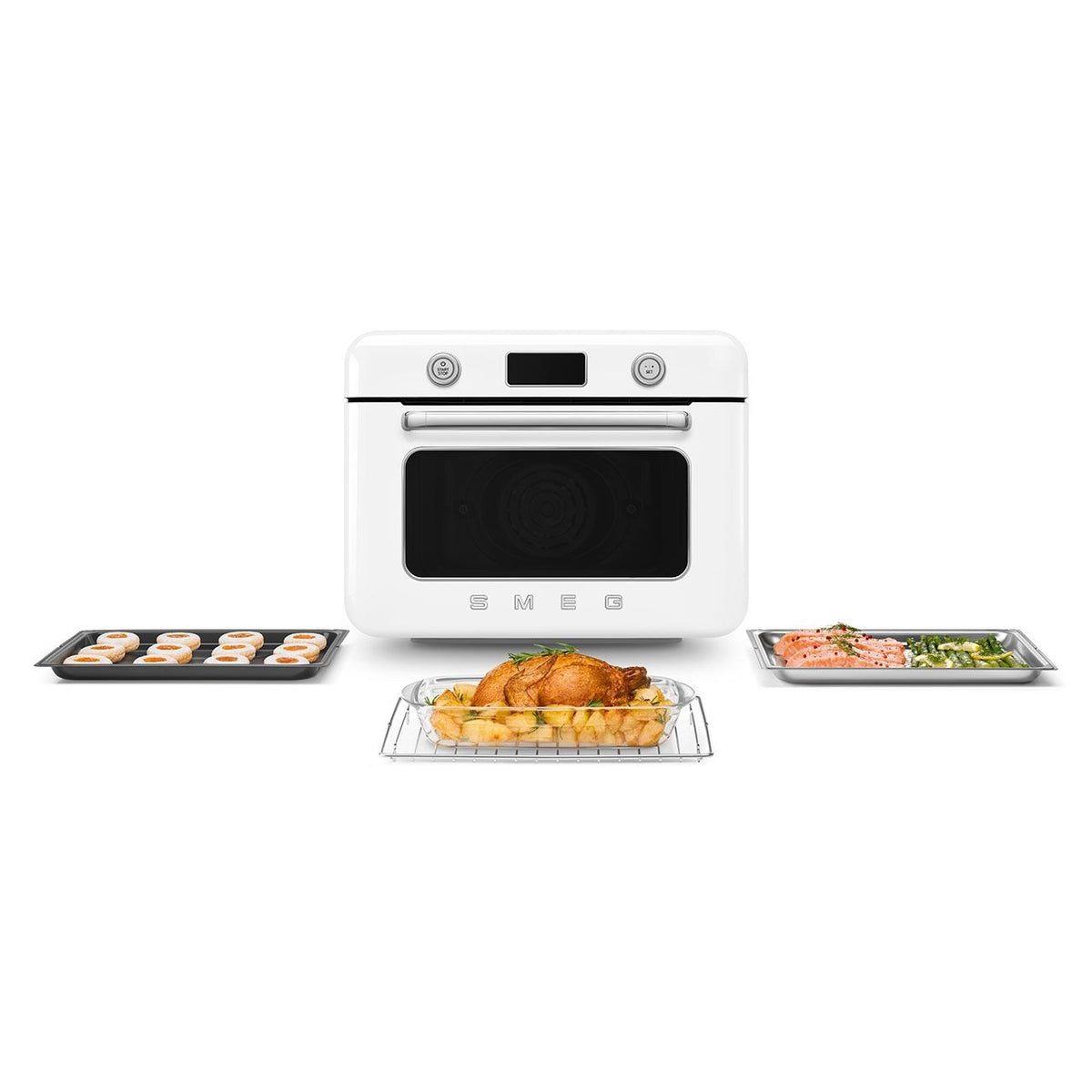 Combi Multifunction Steam Oven with Airfry, White
