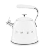 Traditional Stove Top Whistling Kettle, White, 2.3-L