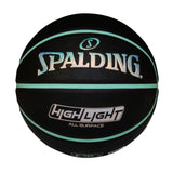 Highlight Foil Basketball, Black/Mint, Size 7