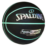 Highlight Foil Basketball, Black/Mint, Size 7