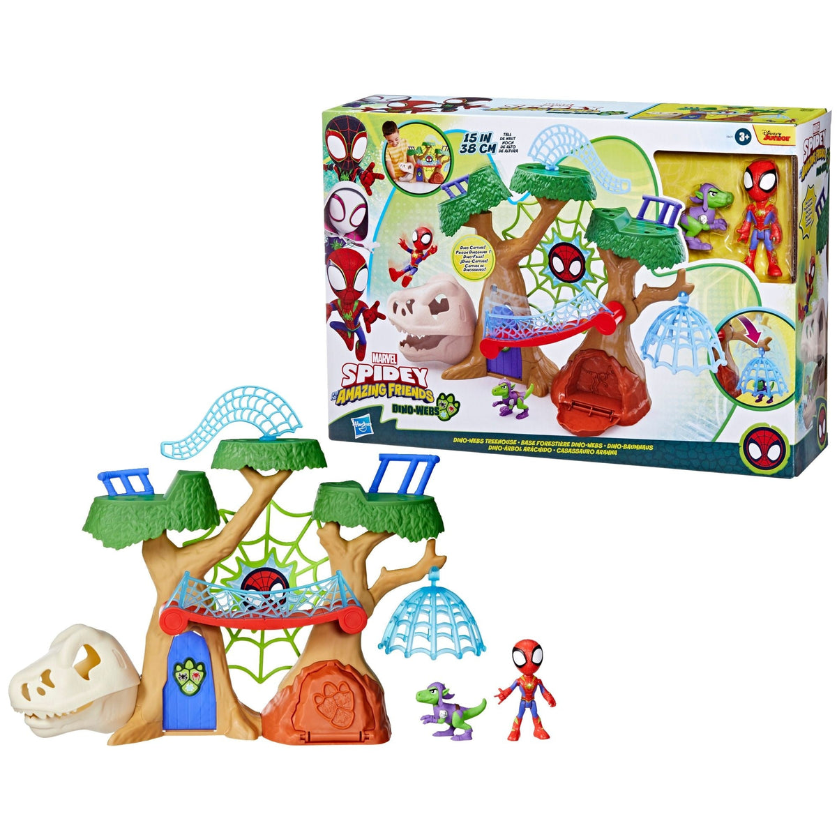 His Amazing Friends Dino-Webs Treehouse Playset with Toys, Ages 3+