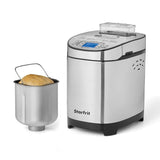 Bread Maker with 12 Digital Functions, Stainless Steel, 2lb