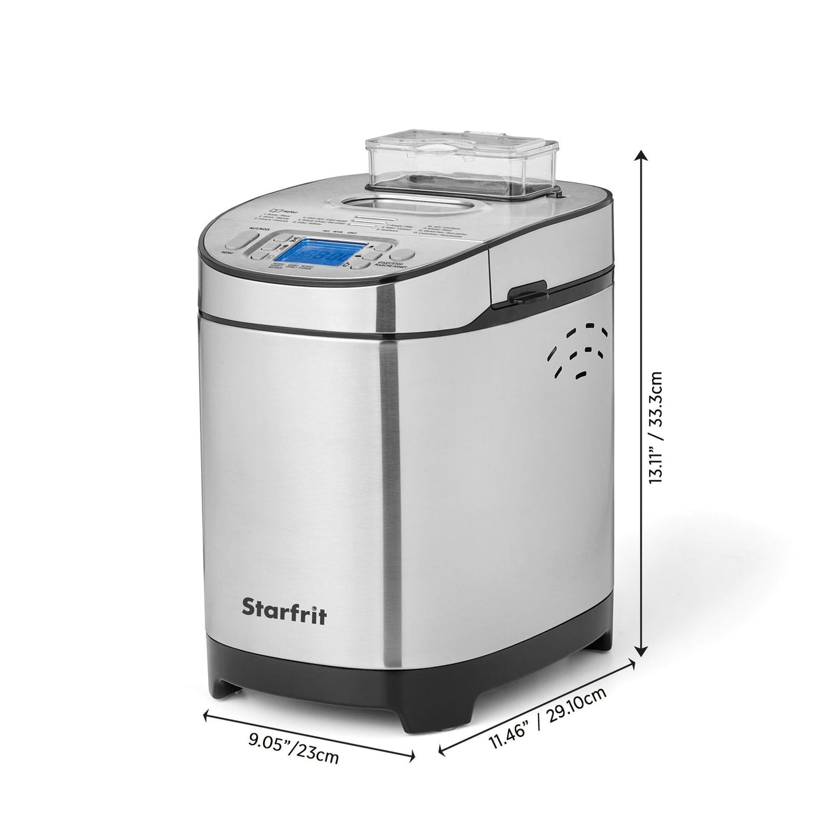 Bread Maker with 12 Digital Functions, Stainless Steel, 2lb
