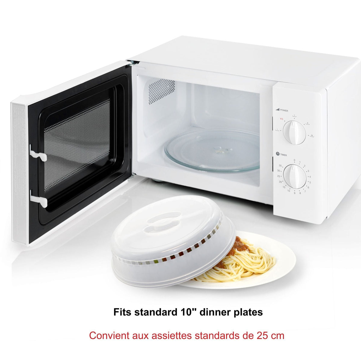 Microwave Food Cover/Splatter Cover BPA-Free, Dishwasher Safe, 25.4cm