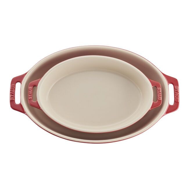 Oval 2 piece Baking Set Cherry