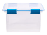 Clear Storage Box with Gasketed Lid, 30-L