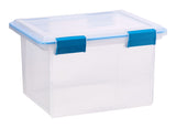 Clear Storage Box with Gasketed Lid, 30-L