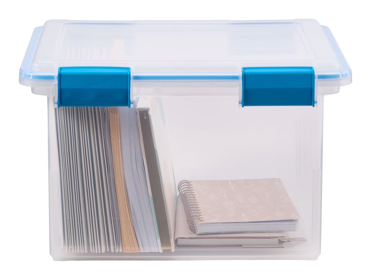 Clear Storage Box with Gasketed Lid, 30-L