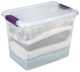 ClearView Storage Box with Latched Lid, 26-L