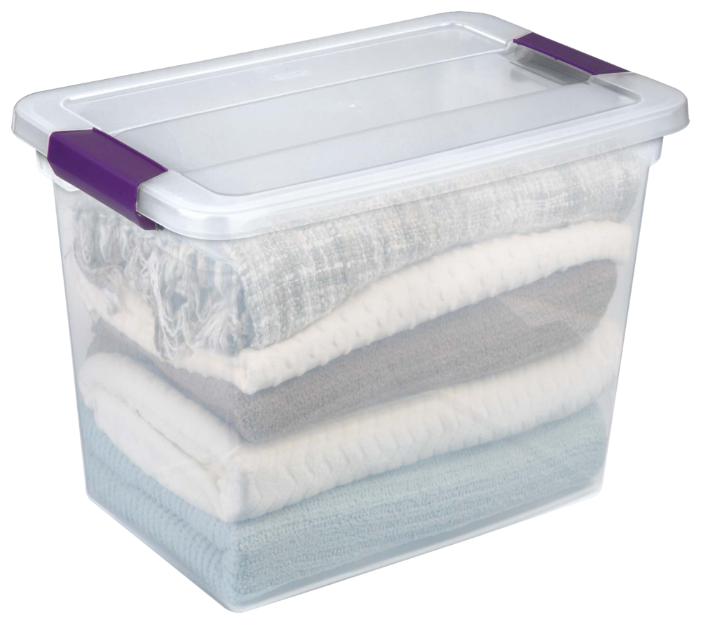 ClearView Storage Box with Latched Lid, 26-L