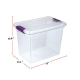 ClearView Storage Box with Latched Lid, 26-L