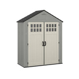 Everett 6x3-ft Dove Grey All-Weather Storage Shed