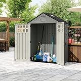Everett 6x3-ft Dove Grey All-Weather Storage Shed