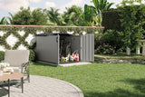 Glidetop 98-cu-ft Dove Grey Horizontal Shed