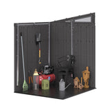 Modernist 6x5-ft Peppercorn/Black Storage Shed