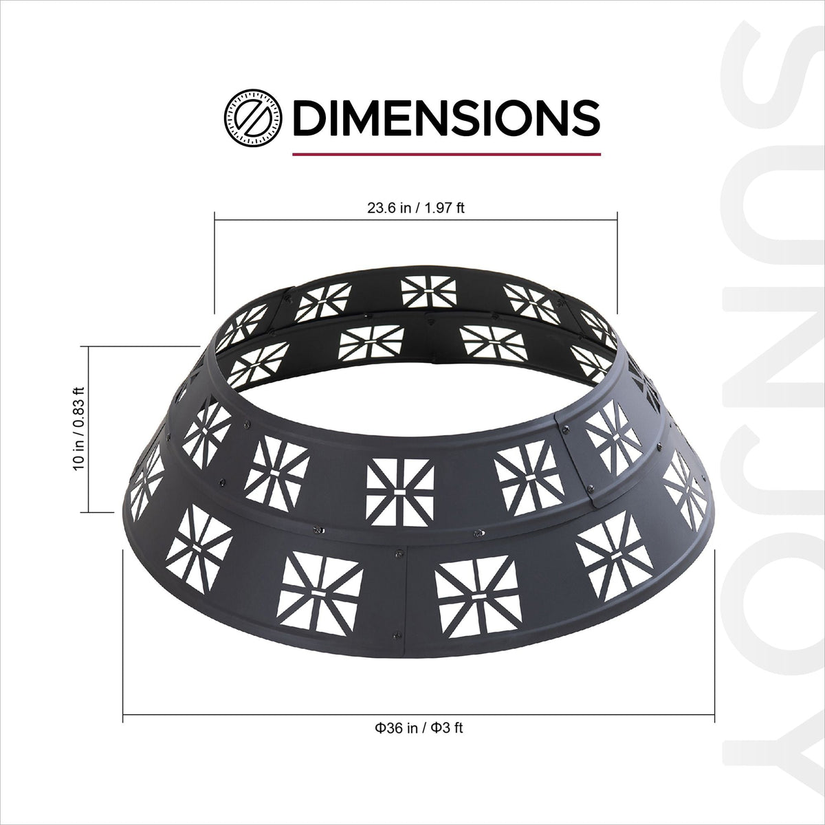 Shelton Fire Ring, Black