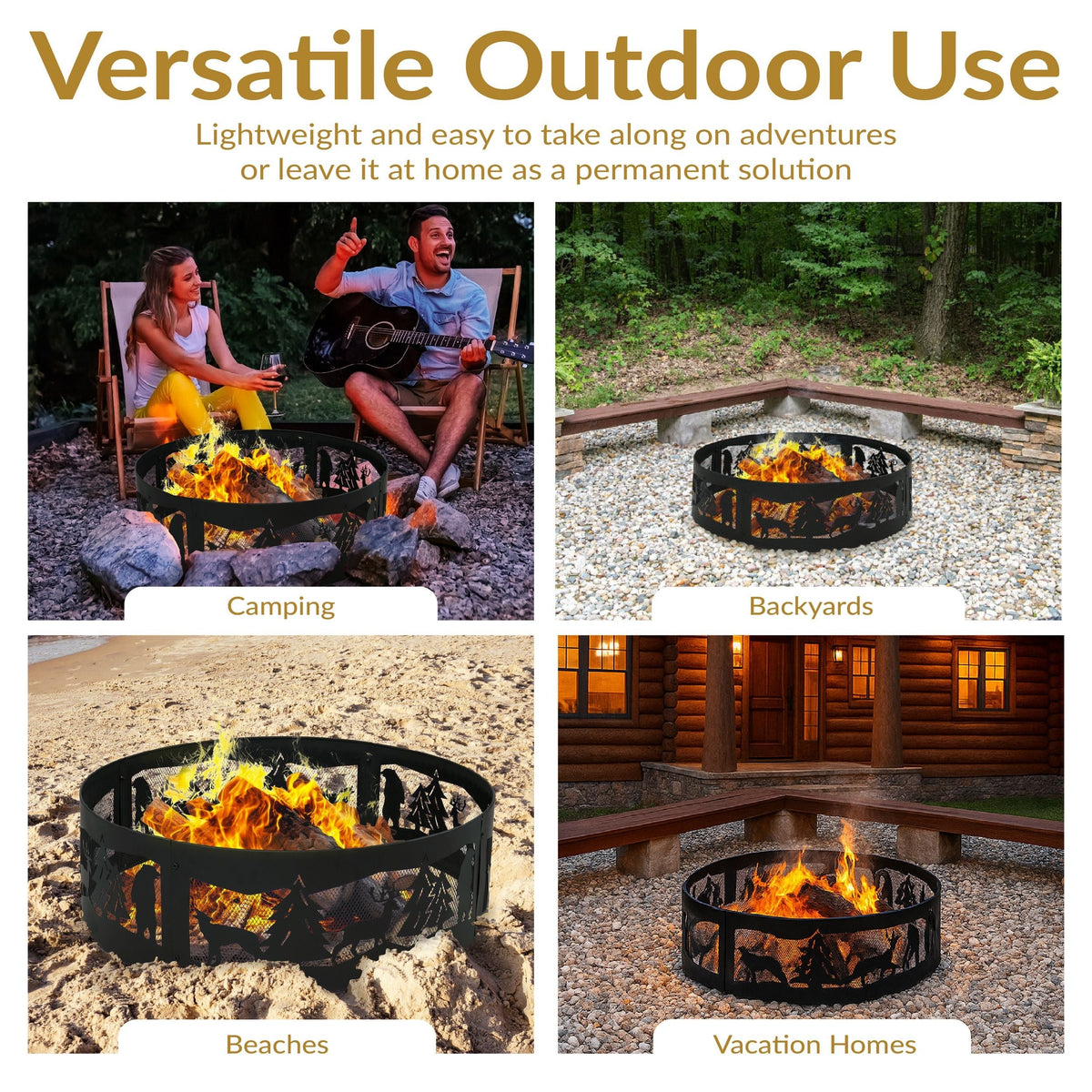 Decor Forest Wilderness Fire Ring, 36-in