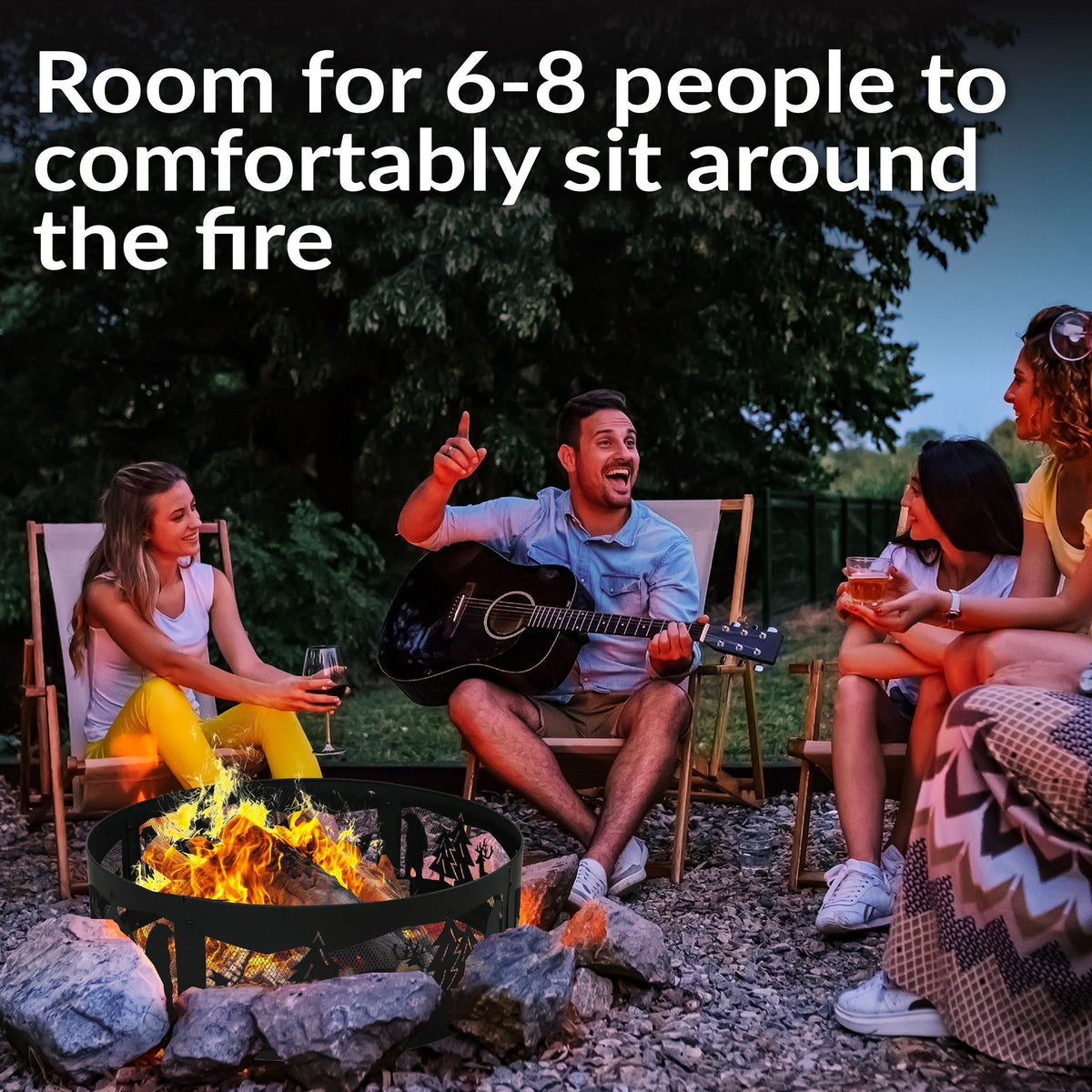 Decor Forest Wilderness Fire Ring, 36-in
