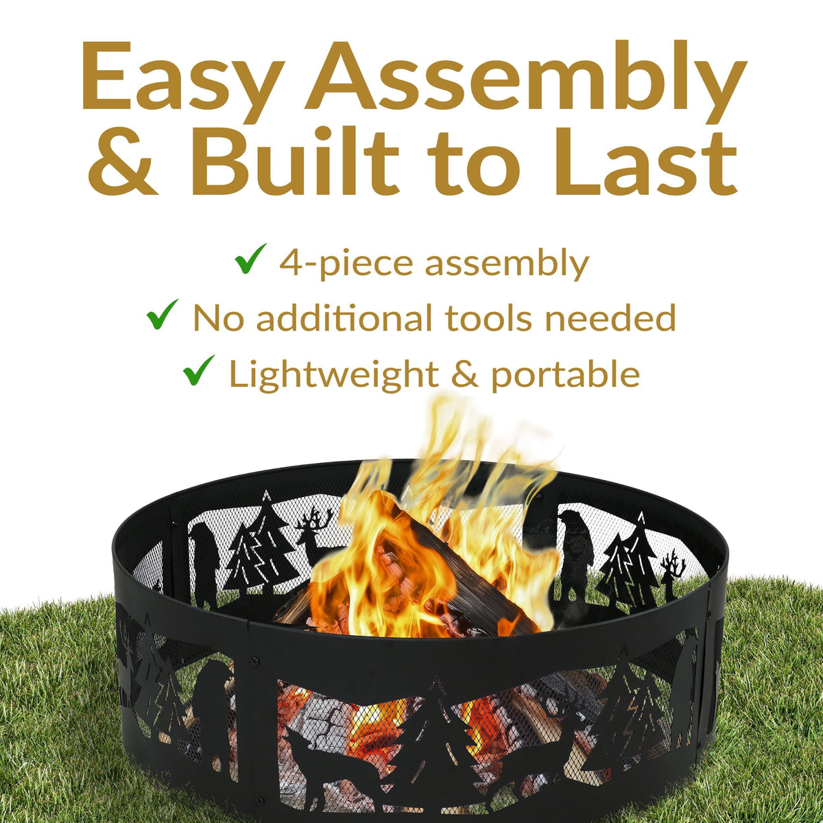 Decor Forest Wilderness Fire Ring, 36-in