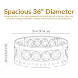 Décor Heavy-Duty Steel Cut Out Campfire Ring, 36-in