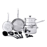 Cook and Strain Stainless Steel Cookware Set, 15-pc