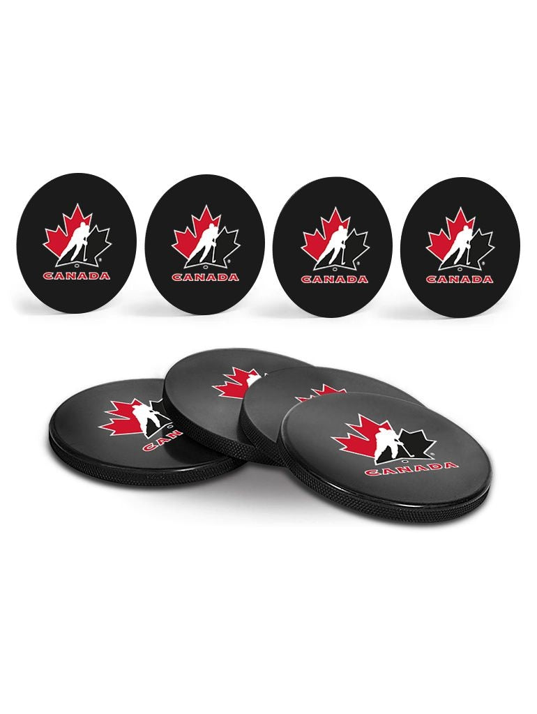 Hockey Puck Drink Coasters, 4-pk