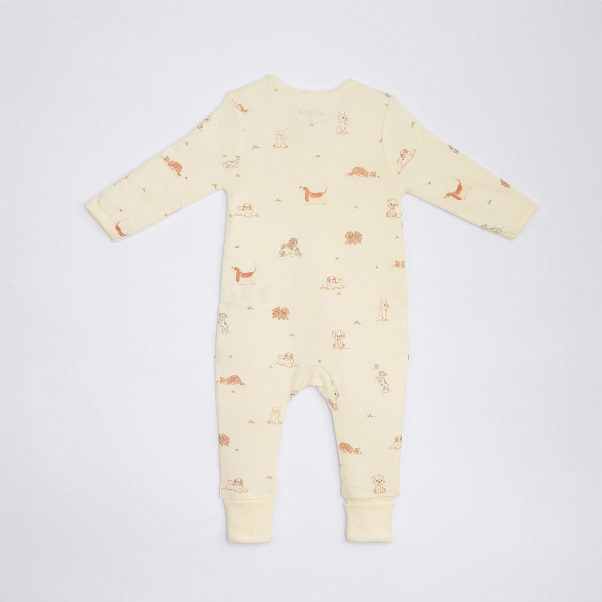 Dog Print Premium Organic Cotton Play and Grow Rib Foot Zippy, Various Sizes