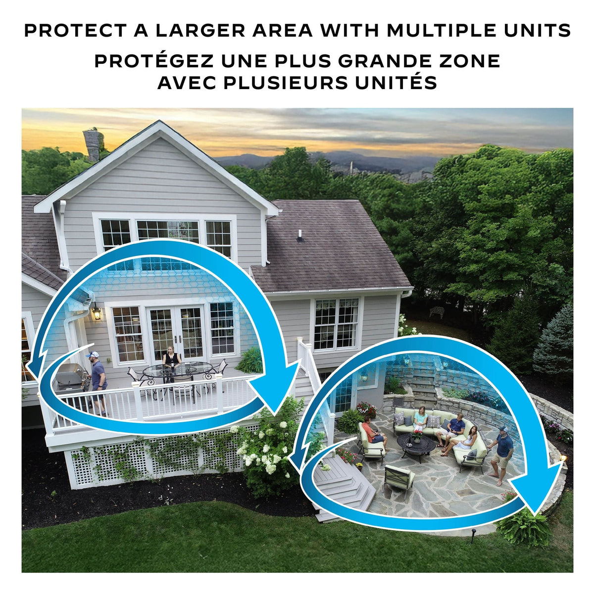 E-ZoneGuard Patio Rechargeable Mosquito Repeller with 12-Hr Refill and 5.5-Hr Battery, Royal Blue
