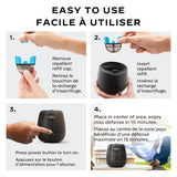 E-ZoneGuard Patio Rechargeable Mosquito Repeller with 12-Hr Refill and 5.5-Hr Battery, Royal Blue