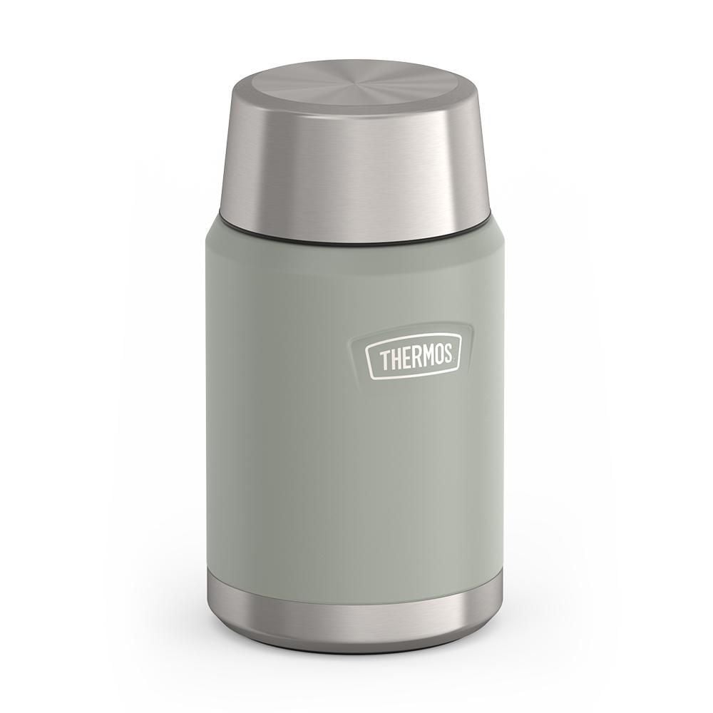 Stainless Steel Food Storage Flask Jar, 24-oz (710-mL), River Rock, with Spoon
