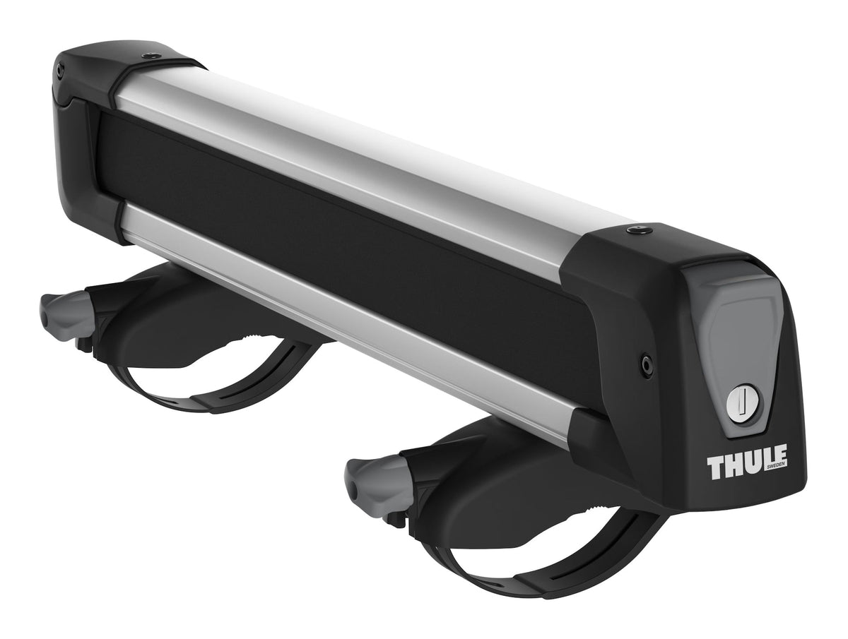 SnowPack Stainless Steel Roof Top Mount Ski/Snowboard Rack, Large, Black, 2-pc