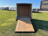 5 x 8-ft Enclosed Trailer with Ramp Door, White