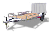 77-in x 12-ft Utility Trailer With Gate, Silver