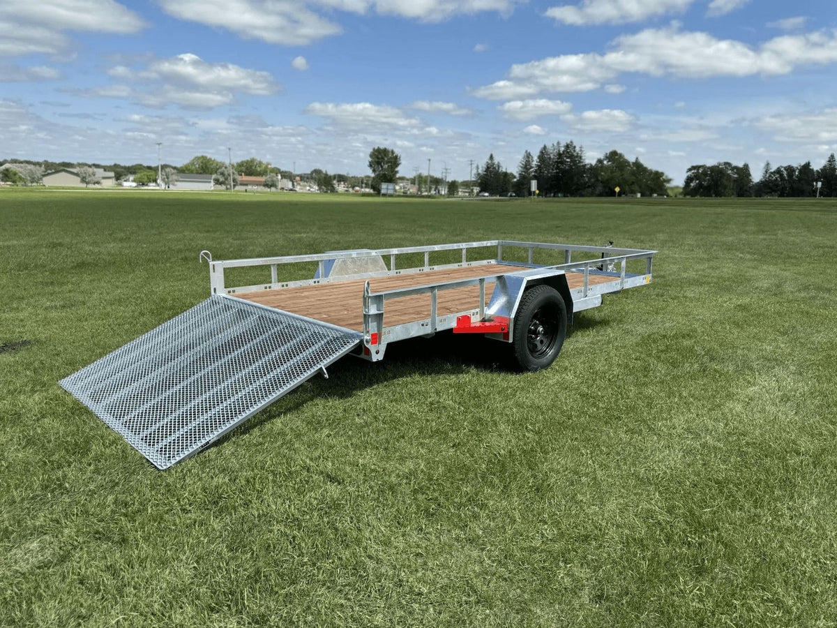 77-in x 12-ft Utility Trailer With Gate, Silver