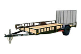 83-in x 14-ft Utility Trailer With Gate & Side ATV Ramps, Black