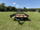 83-in x 14-ft Utility Trailer With Gate & Side ATV Ramps, Black