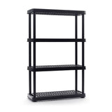 4-Shelf Resin Storage/Shelving Unit, 36 x 14 x 54.5-in, Black