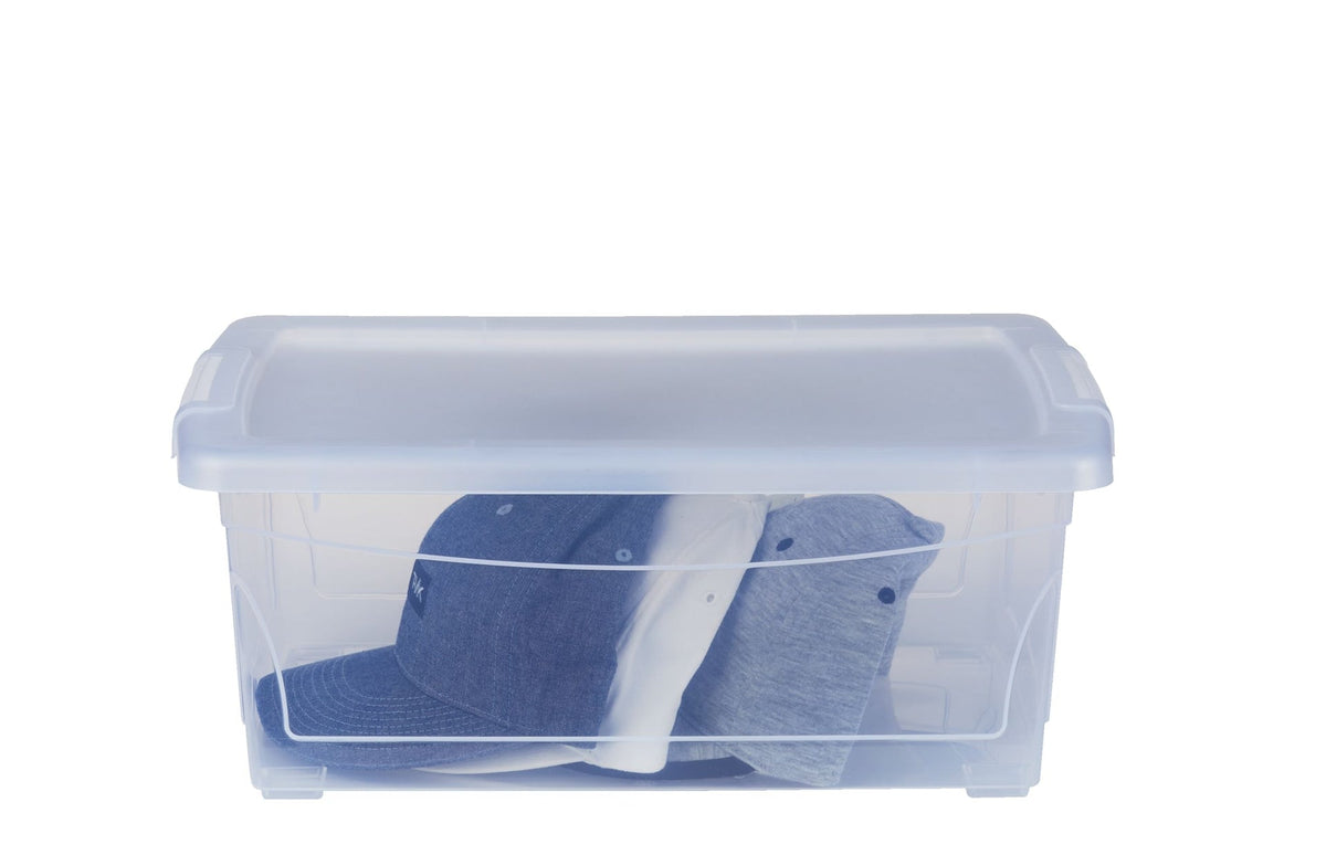 type A Clarity Transparent Storage Box with Lid, 15-L
