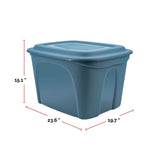 type A Stackable Storage Box with Lid, 72-L, Blue