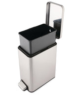 Type A Stella Slim Stainless Steel Rectangular Step Indoor Refuse Container, 10-L