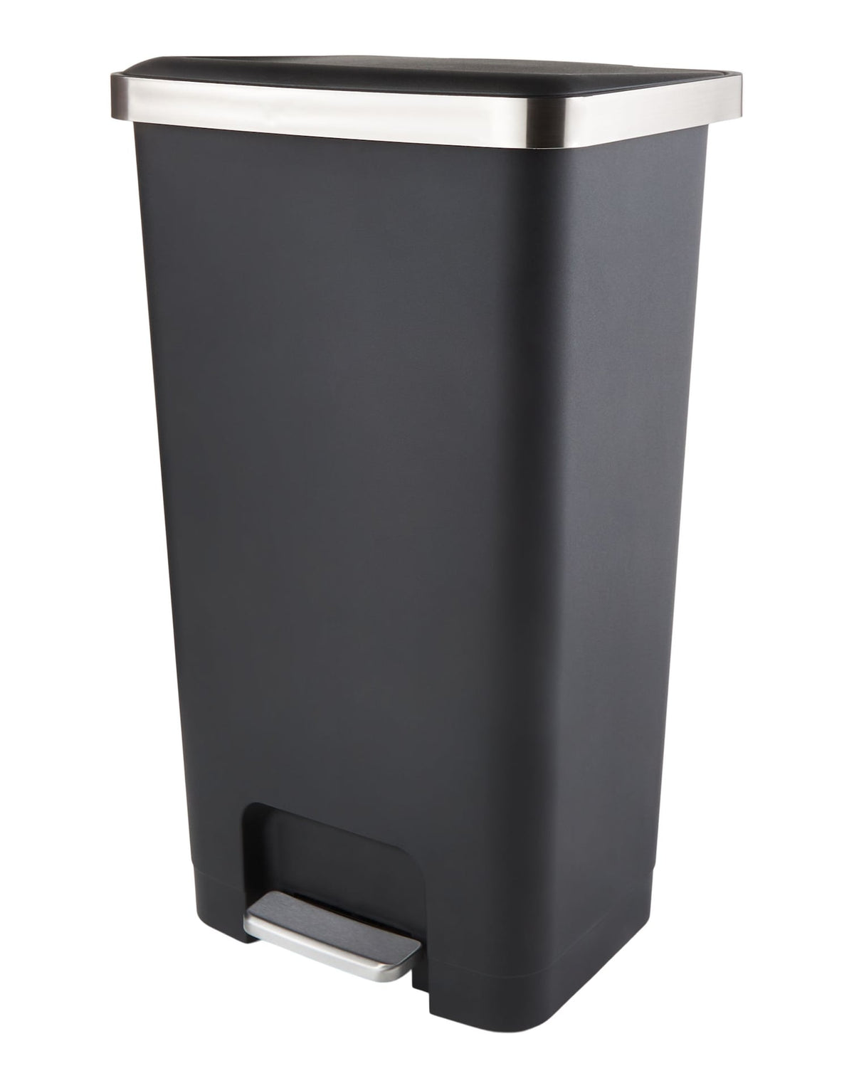 Type A Wide Black Resin Garbage Can, 45-L
