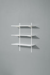 type A Wooden Floating Wall Shelf Board, White, 16 x 35-in
