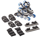Switchers Ice/Inline Skates with Pad Set, Blue, Youth
